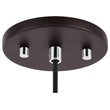 Woodbridge Lighting Christina 1-Light Square Glass Mini-Pendant in Chrome/Bronze