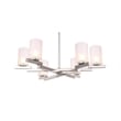 Woodbridge Lighting Jewel 6-Light Cylinder Glass Chandelier in Sand/Chrome