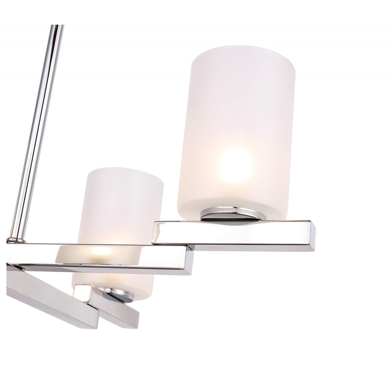 Woodbridge Lighting Jewel 6-Light Cylinder Glass Chandelier in Sand/Chrome