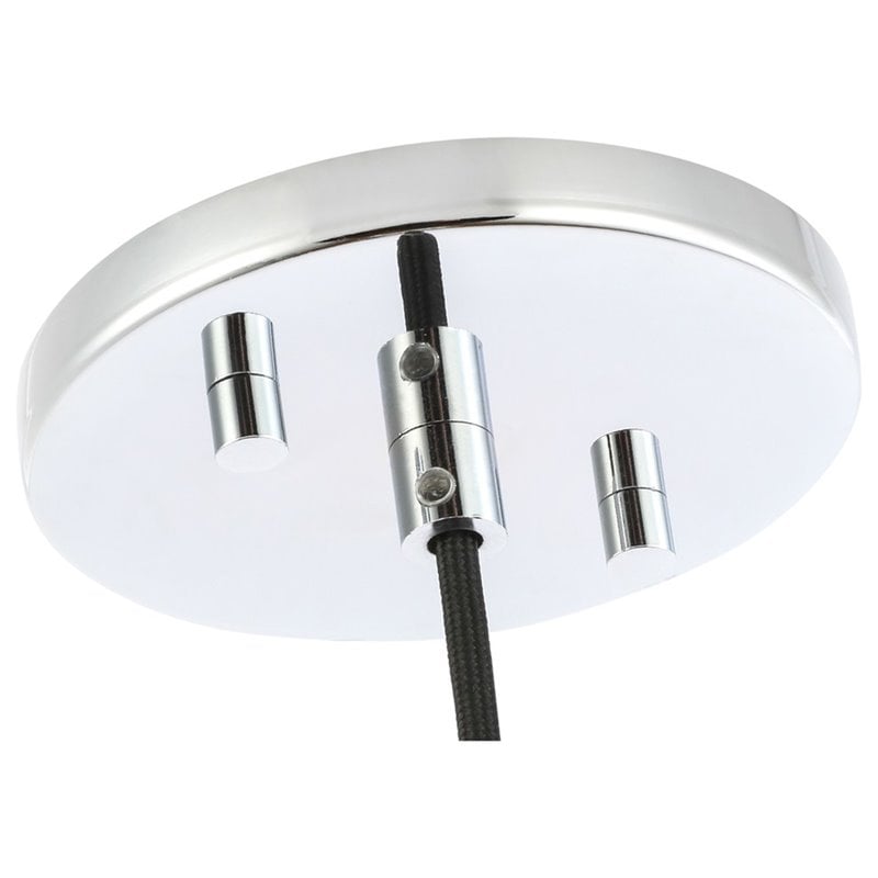Woodbridge Lighting Bristol 1-Light Glass Mini-Pendant in Chrome/Mercury