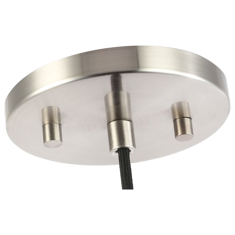 Woodbridge Lighting Bristol 1-Light Glass Mini-Pendant in Satin Nickel/Mercury