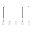 Woodbridge Lighting Chelsea 5Lt Cylinder Linear Pendant in Chrome/Sand