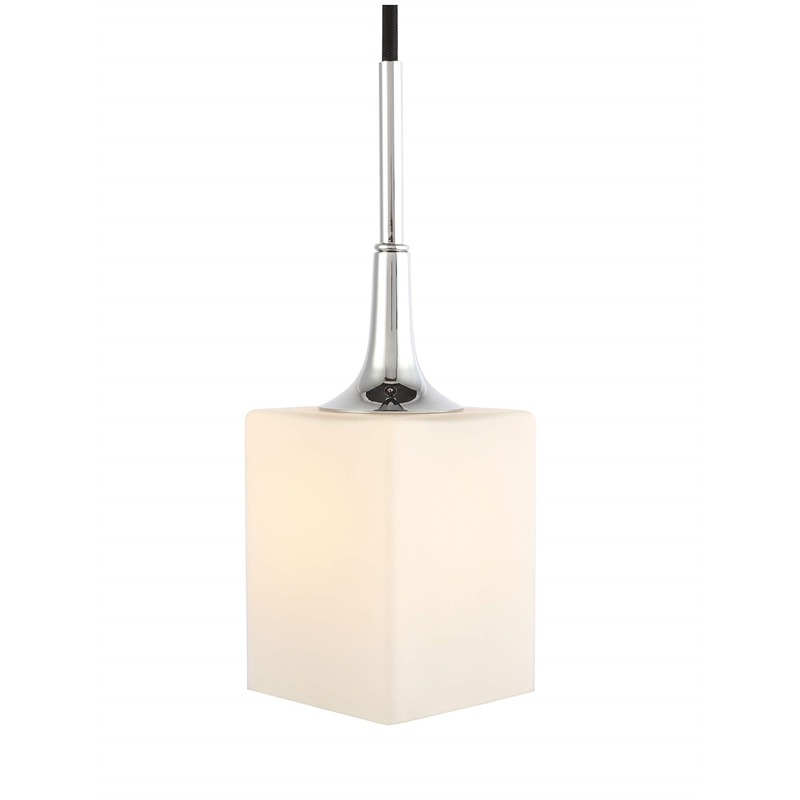 Woodbridge Lighting Chelsea 5Lt Square Linear Pendant in Chrome/Bronze/Opal