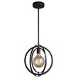 Woodbridge Lighting Geo 1-Light Metal and Glass Mini-Pendant in Metallic Bronze