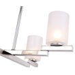 Woodbridge Lighting Jewel 4-Light Cylinder Glass Chandelier in Sand/Chrome