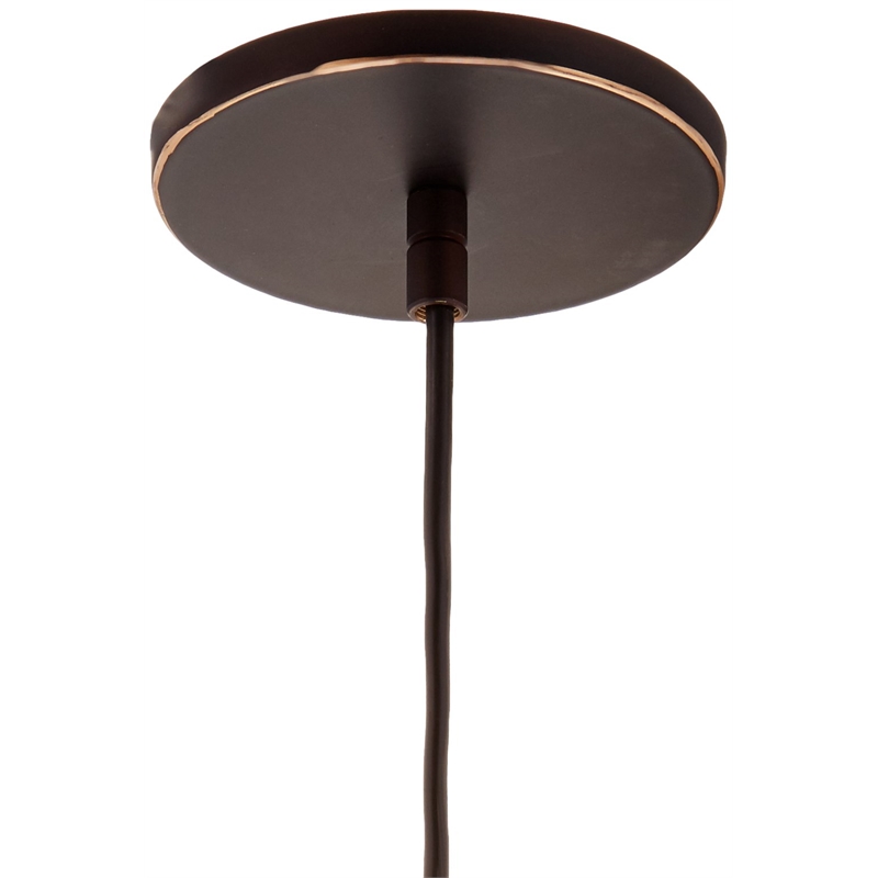 Woodbridge Lighting Venezia 1-Light Glass Mini-Pendant in Bronze/Mosaic Red