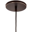 Woodbridge Lighting Venezia 1-Light Glass Mini-Pendant in Bronze/Mosaic Red