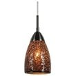 Woodbridge Lighting Venezia 1-Light Glass Mini-Pendant in Nickel/Mosaic Mirror