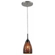Woodbridge Lighting Venezia 1-Light Glass Mini-Pendant in Nickel/Mosaic Mirror