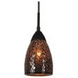 Woodbridge Lighting Venezia 1-Light Glass Mini-Pendant in Bronze/Mosaic Mirror