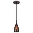Woodbridge Lighting Venezia 1-Light Glass Mini-Pendant in Bronze/Mosaic Mirror