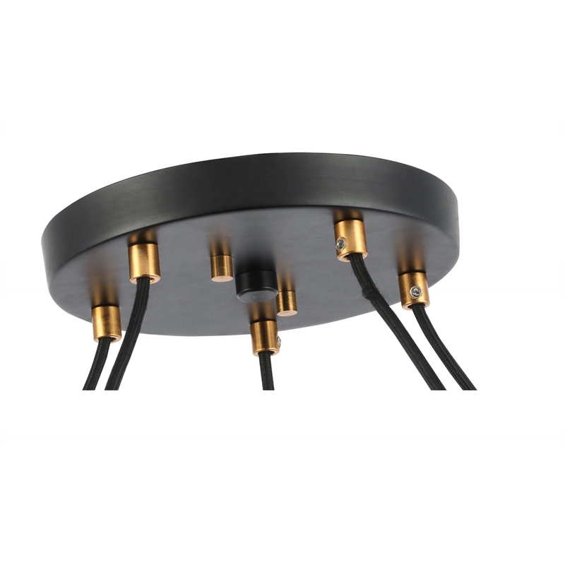 Woodbridge Lighting Chelsea 5Lt Cylinder Glass Chandelier in Brass/Bronze/Sand
