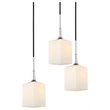 Woodbridge Lighting Chelsea 5Lt Square Glass Chandelier in Chrome/Opal