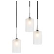 Woodbridge Lighting Chelsea 5Lt Cylinder Glass Chandelier in Chrome/Sand