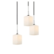 Woodbridge Lighting Chelsea 5Lt Square Glass Chandelier in Chrome/Bronze/Opal