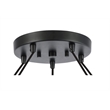 Woodbridge Lighting Chelsea 5Lt Square Glass Chandelier in Chrome/Bronze/Opal