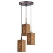 Woodbridge Lighting Radiance 3-Light Bamboo Cluster Pendant in Bronze