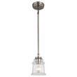 Woodbridge Lighting Elliot 1-Light Glass Mini-Pendant in Antique Nickel