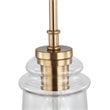 Woodbridge Lighting Elliot 1-Light Glass Mini-Pendant in Brass