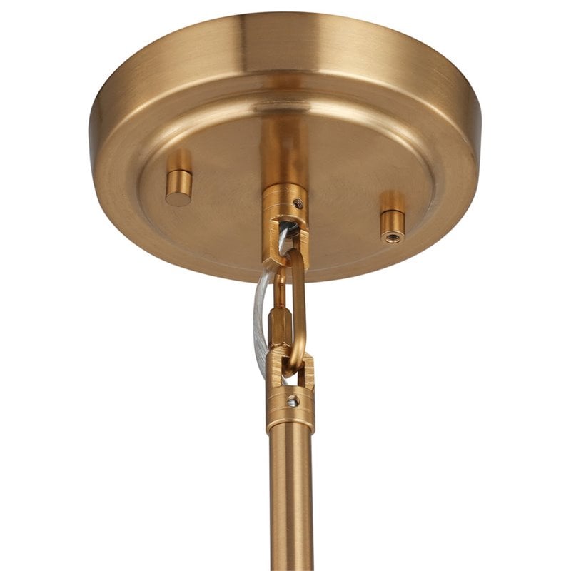 Woodbridge Lighting Elliot 1-Light Glass Mini-Pendant in Brass