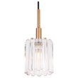 Woodbridge Lighting Candice 3-Light Glass Cluster Pendant in Swizzle/Brass
