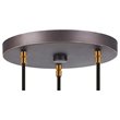 Woodbridge Lighting Candice 3-Light Glass Cluster Pendant in Swizzle/Brass