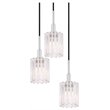 Woodbridge Lighting Candice 3-Light Glass Cluster Pendant in Swizzle/Chrome