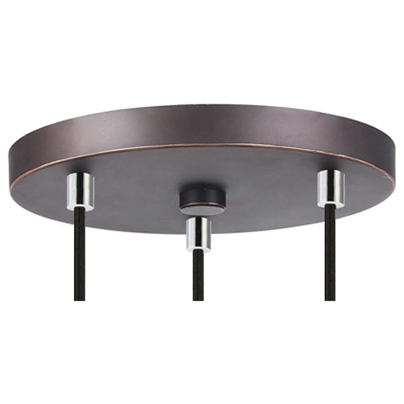 Woodbridge Lighting Candice 3-Light Glass Cluster Pendant in Swizzle/Chrome