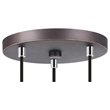 Woodbridge Lighting Candice 3-Light Glass Cluster Pendant in Swizzle/Chrome