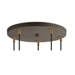 Woodbridge Lighting Candice 5-Light Glass Cluster Pendant in Swizzle/Brass