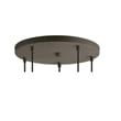 Woodbridge Lighting Candice 5-Light Glass Cluster Pendant in Swizzle/Brass