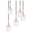 Woodbridge Lighting Candice 5-Light Glass Cluster Pendant in Swizzle/Chrome
