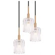 Woodbridge Lighting Candice 5-Light Glass Cluster Pendant in Swizzle/Chrome