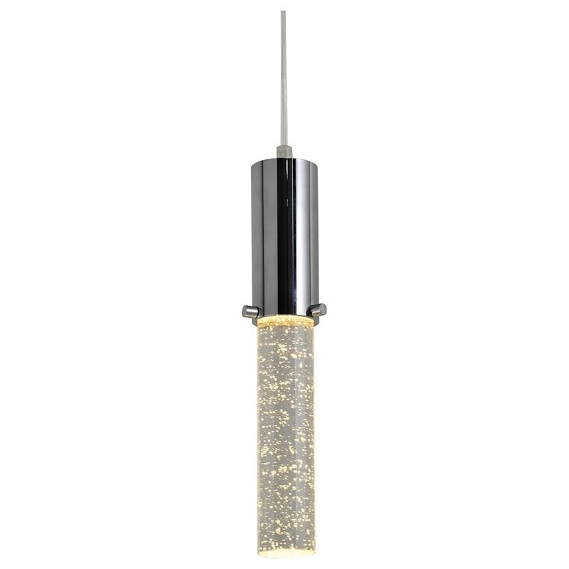 Woodbridge Lighting Pixie 3-Light Steel and Glass LED Pendant in Chrome