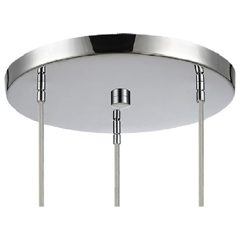 Woodbridge Lighting Pixie 3-Light Steel and Glass LED Pendant in Chrome