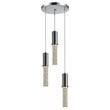 Woodbridge Lighting Pixie 3-Light Steel and Glass LED Pendant in Chrome