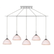 Woodbridge Lighting Alexis 5-Light Glass Linear Pendant in Nickel/Opal
