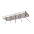 Woodbridge Lighting Alexis 5-Light Glass Linear Pendant in Nickel/Opal