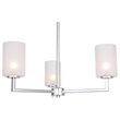 Woodbridge Lighting Elise 3-Light Glass Chandelier in Chrome/Opal