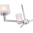 Woodbridge Lighting Elise 3-Light Glass Chandelier in Chrome/Opal