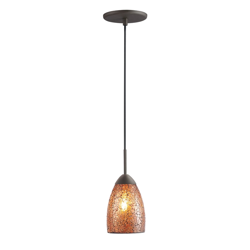Woodbridge Lighting Venezia 3-Light Glass Cluster Pendant in Bronze/Purple
