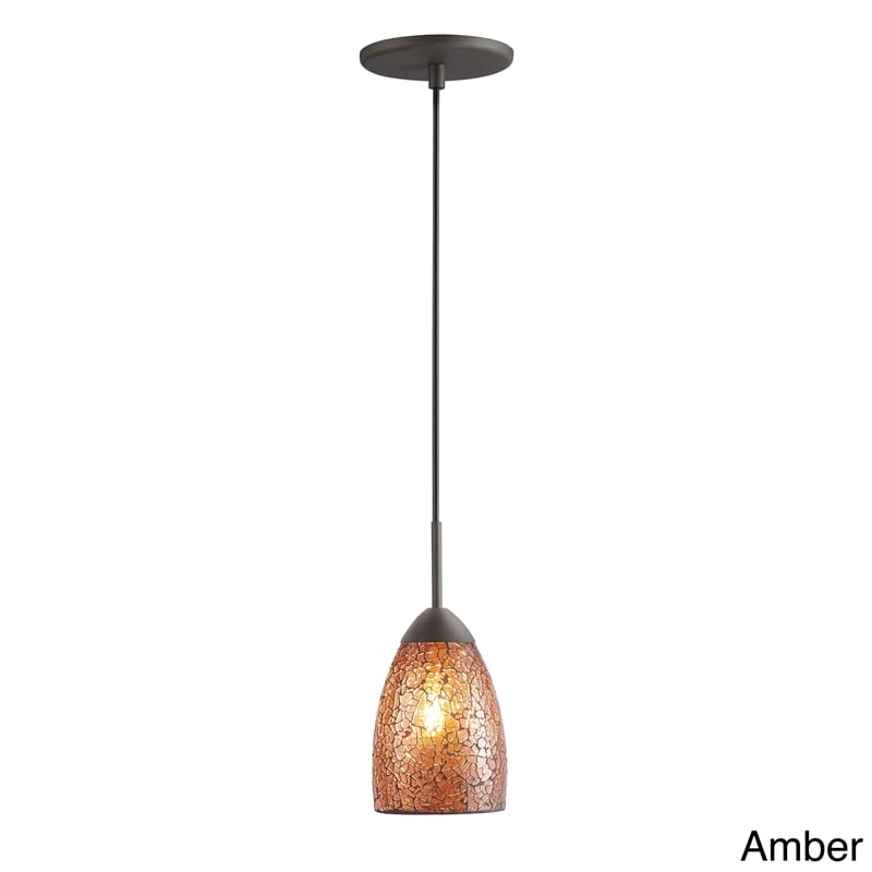 Woodbridge Lighting Venezia 3-Light Glass Cluster Pendant in Bronze/Purple