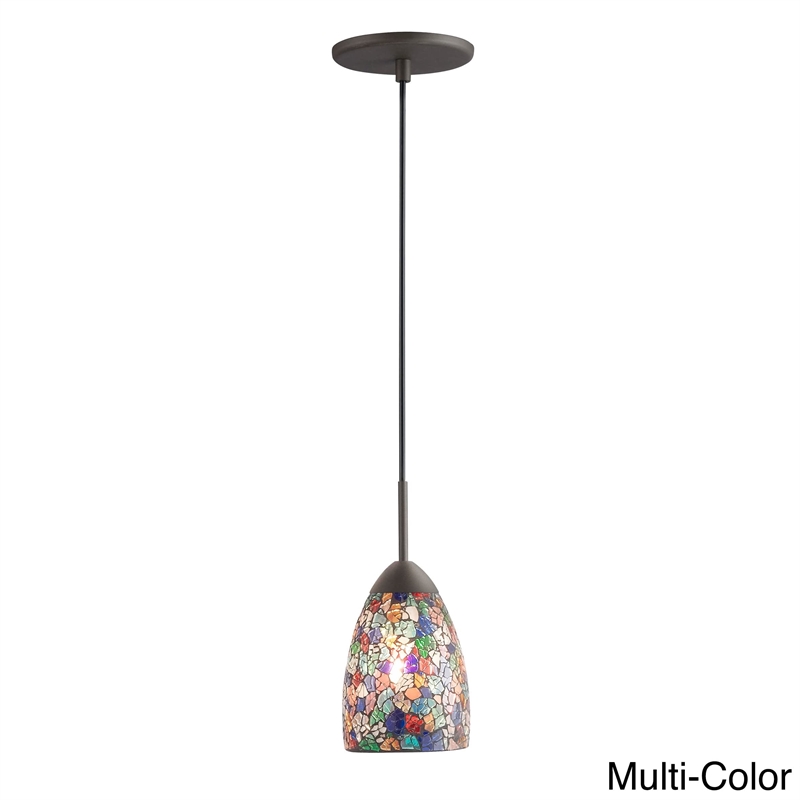 Woodbridge Lighting Venezia 3-Light Glass Cluster Pendant in Bronze/Purple