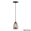 Woodbridge Lighting Venezia 3-Light Glass Cluster Pendant in Bronze/Purple