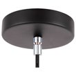Woodbridge Lighting Lanning 1-Light Metal Mini-Pendant in Chrome/Black
