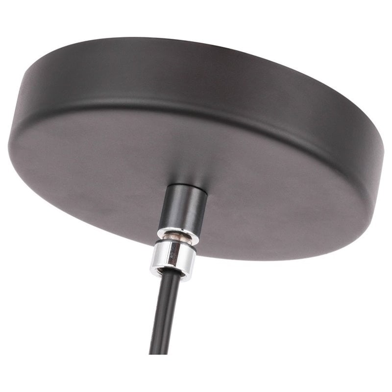 Woodbridge Lighting Lanning 1-Light Metal Mini-Pendant in Nickel/Black