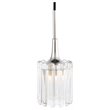 Woodbridge Lighting Regent Park 1Lt Glass Halogen Pendant in Chrome/Bronze