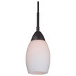 Woodbridge Lighting Olivia 1-Light Glass Mini-Pendant in Bronze/Opal