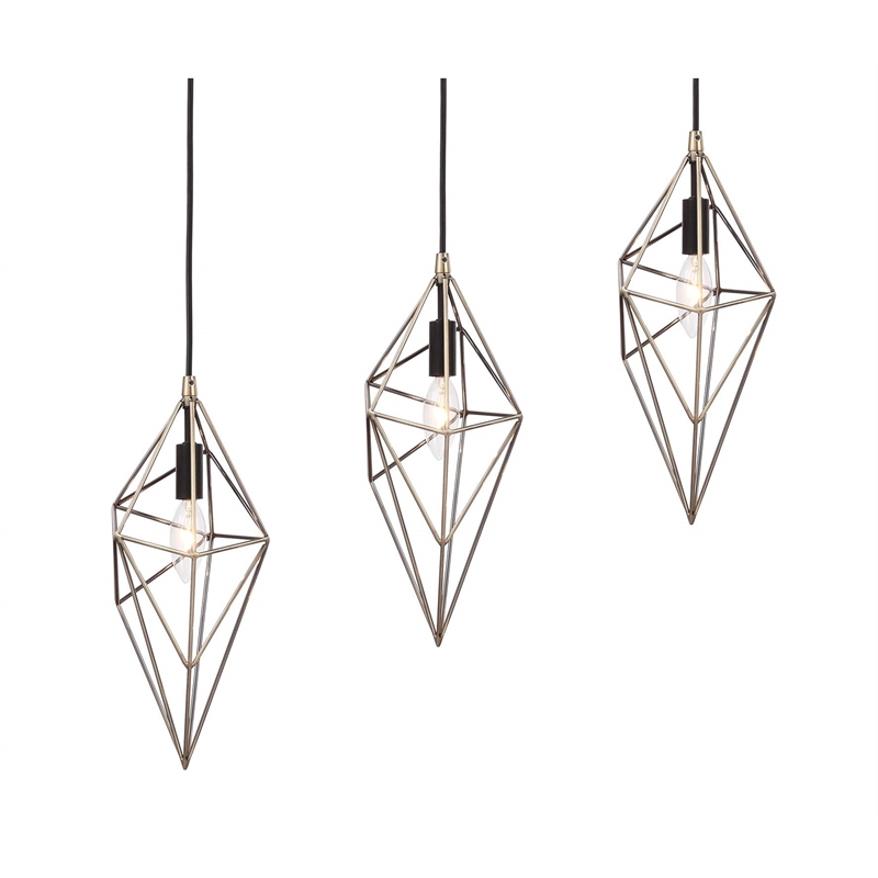 Woodbridge Lighting Lanning 5-Light Metal Linear Pendant in Antique Brass/Bronze
