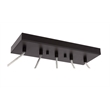 Woodbridge Lighting Alicia 5-Light Glass Linear Pendant in Chrome/Bronze/Opal